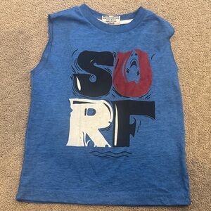 Kids 2T Blue Surf Graphic Tank Top